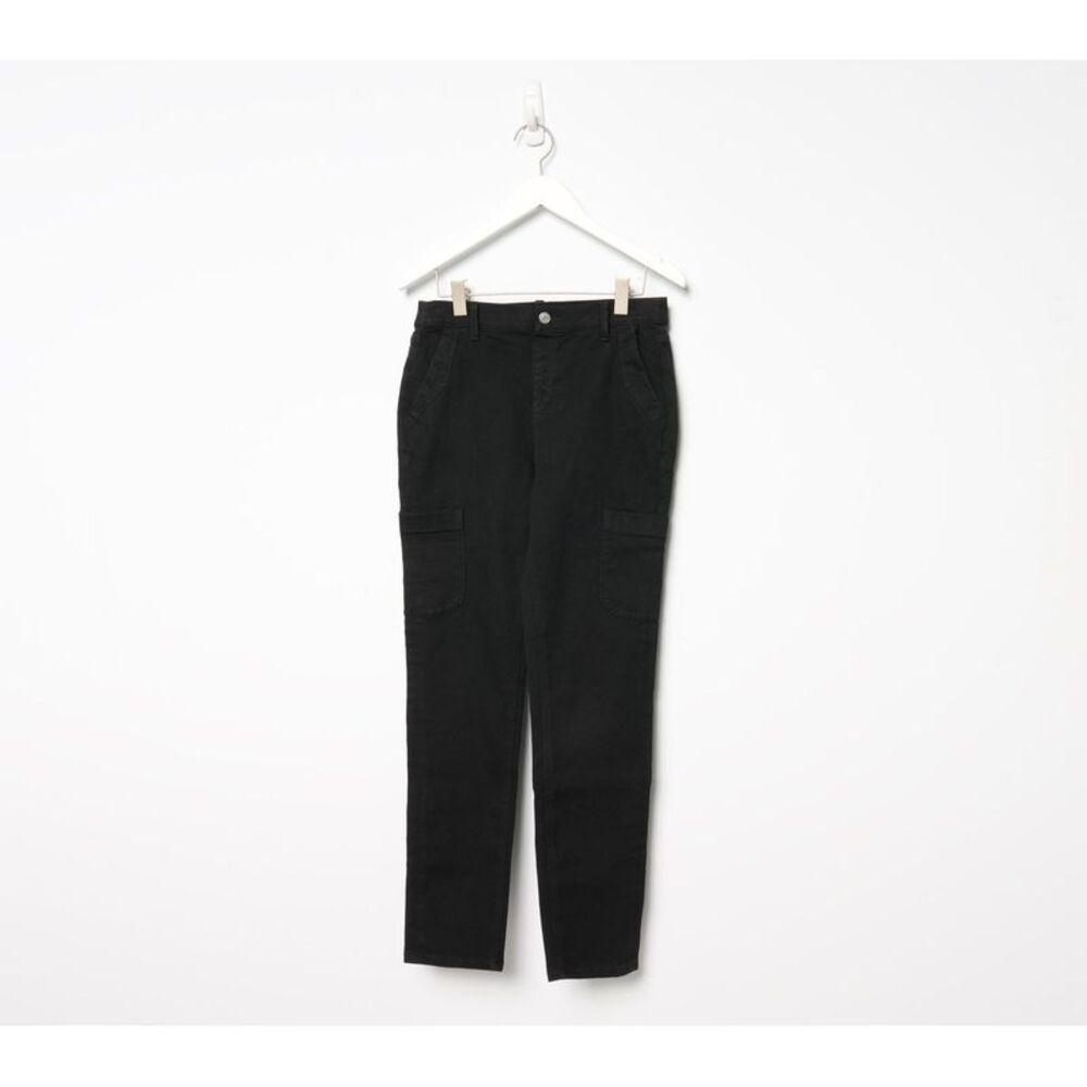 SUNNYLiFE Women's Petite Pants 6P Denim & Co. Classic Slim Straight Black